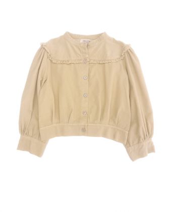 23227 ribvelvet blouse jacket