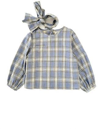 24203 check blouse